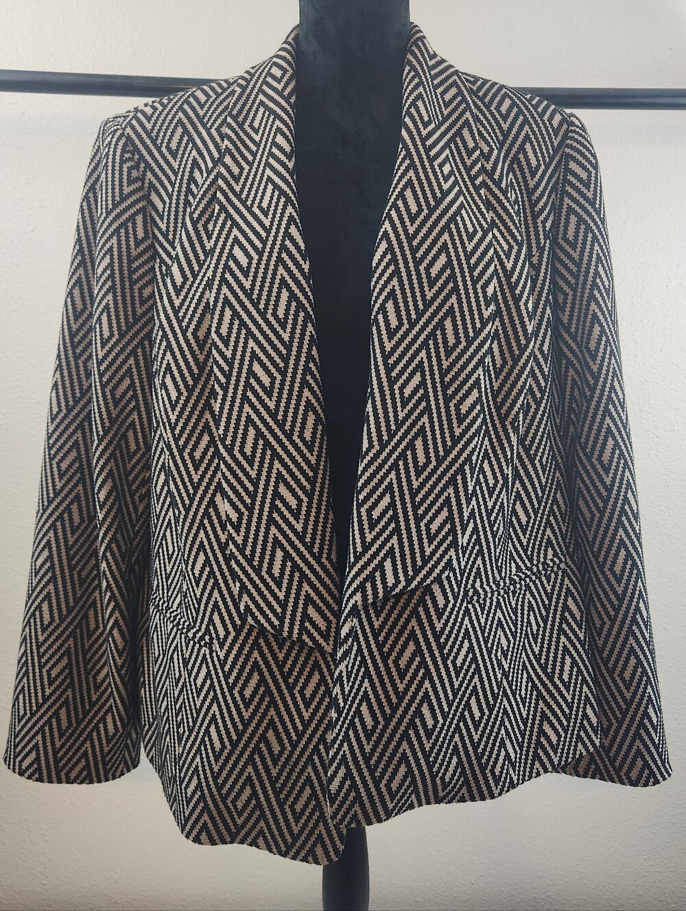 Kasper Black Open-Front Jacket